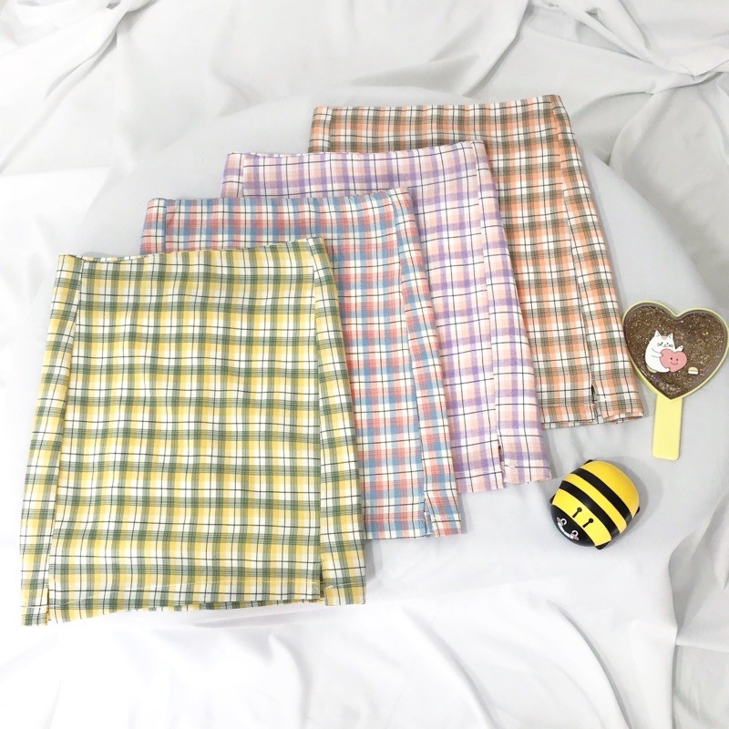 Chân váy ngắn kẻ caro tôn dáng có lót quần trong - Chân váy kẻ chữ A nhiều màu lưng cao ulzzang | BigBuy360 - bigbuy360.vn