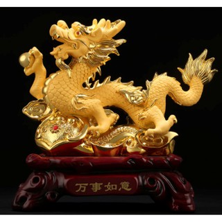 Tượng rồng vàng phong thủy