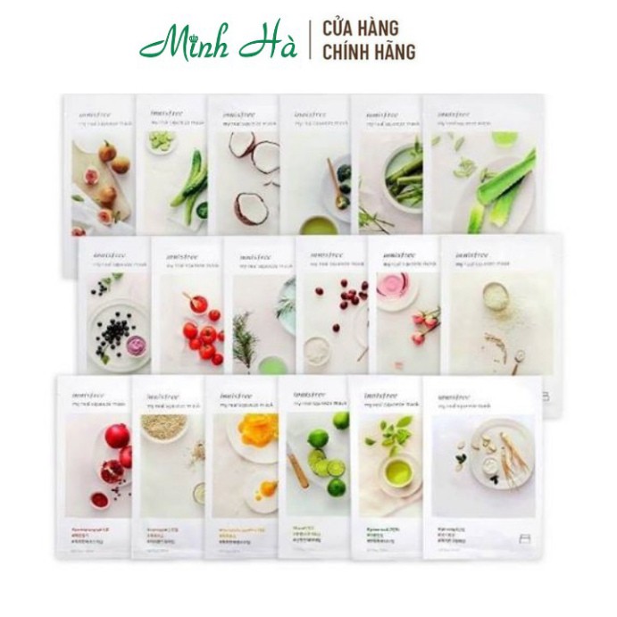Mặt nạ Innisfree My Real Squeeze Mask EX chiết xuất hoàn toàn từ thiên nhiên
