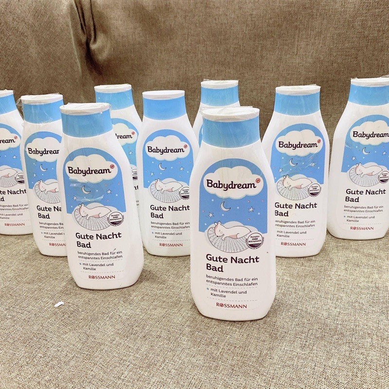 Sữa tắm cho trẻ em Đức ⚡ CAO CẤP ⚡ Sữa tắm Babydream Gute Nacht Bad 500ml Nội địa Đức giúp bé ngủ ngon