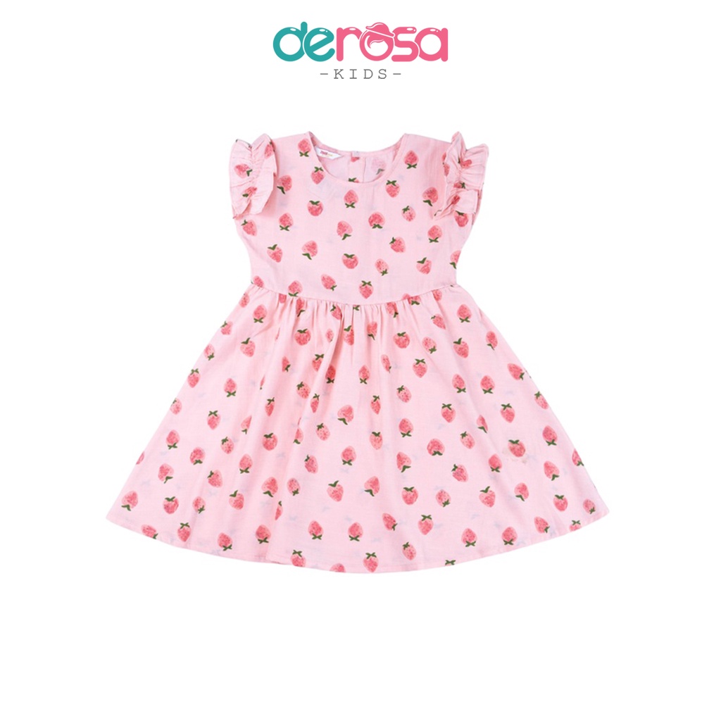 Váy cho bé DEROSA KIDS đầm cộc tay bé gái từ 3 - 8 tuổi 028V-038V