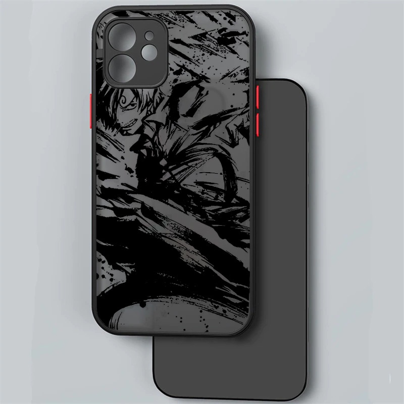 Ốp Điện Thoại Nhựa Cứng In Hình Anime One Piece Cho iPhone 11 12 13 Pro Max iPhone X XS 7 8 Plus