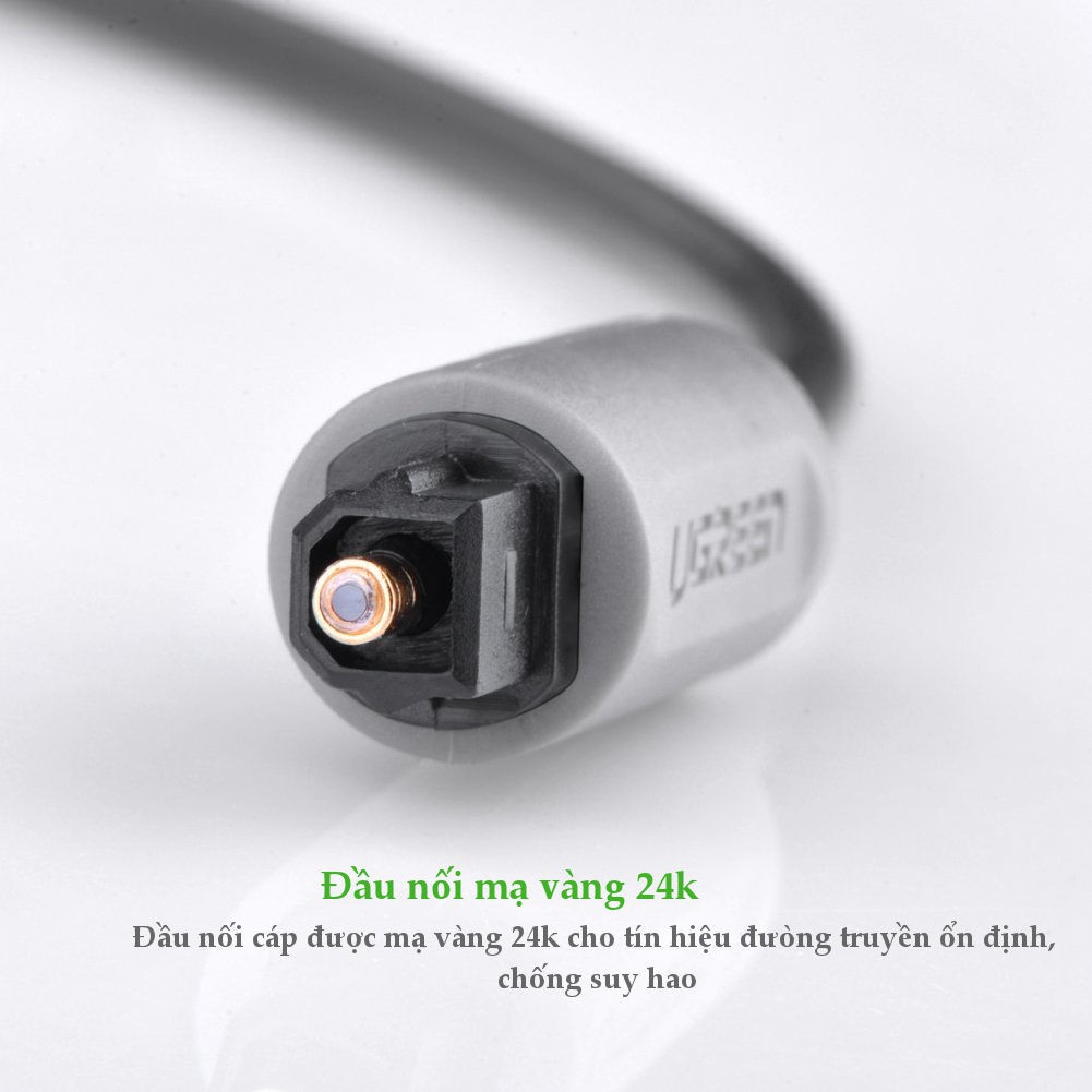 Cáp audio quang 1.5M vỏ nhựa chính hãng Ugreen 10769