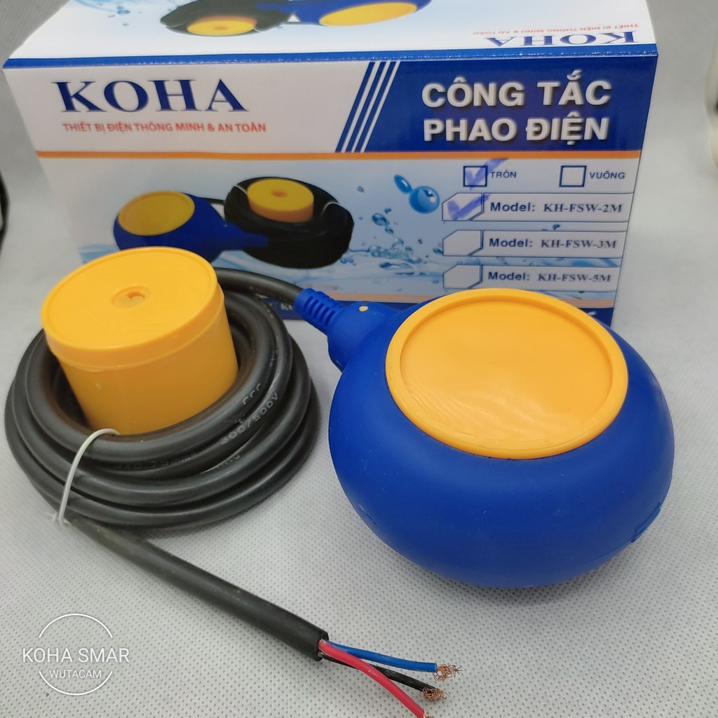 Phao điện tự động chống tràn chống cạn máy bơm nước KWS - 2 Mét / 3 Mét
