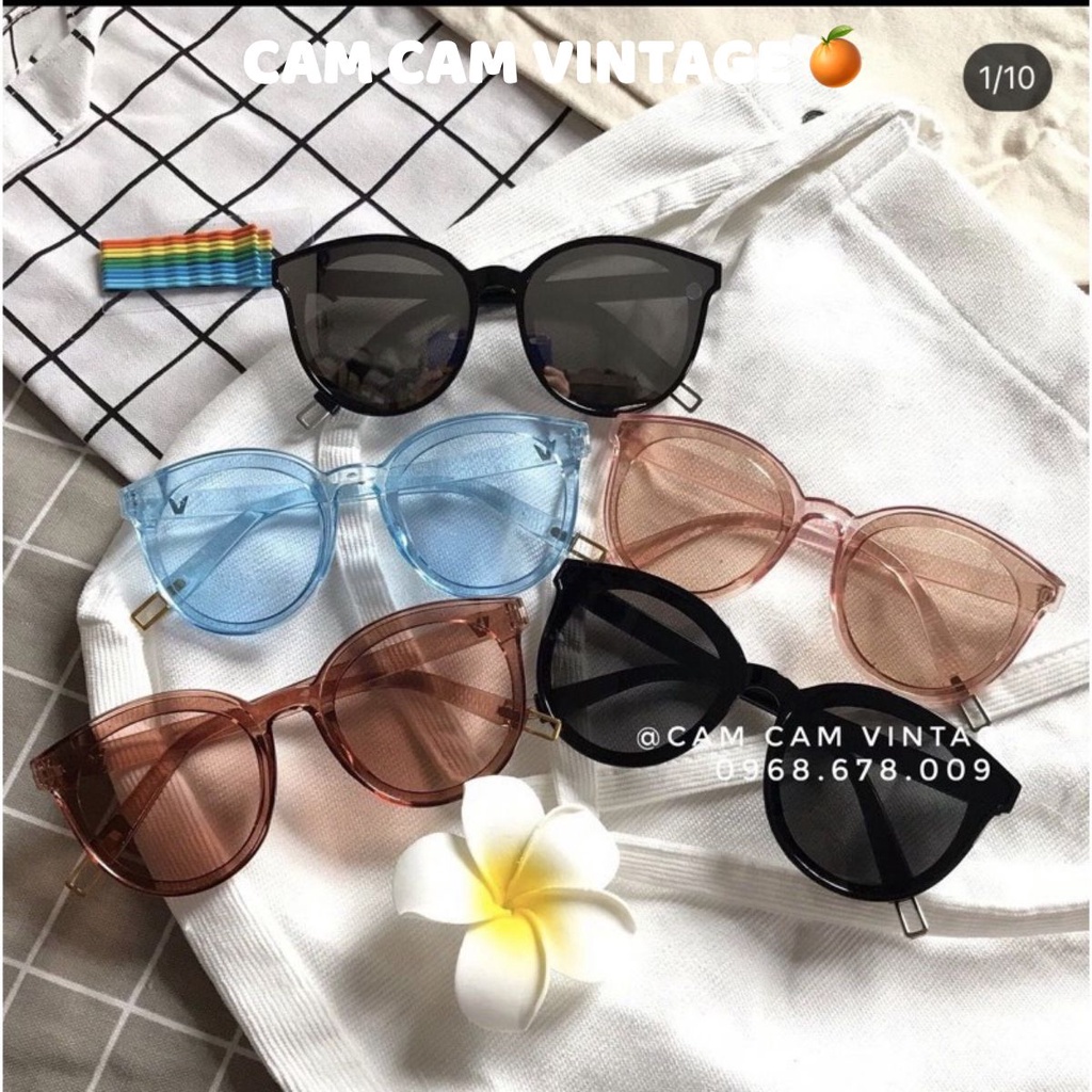 Kính râm kính mát Gm đen bạc sang chảnh đi biển đi du lịch hè