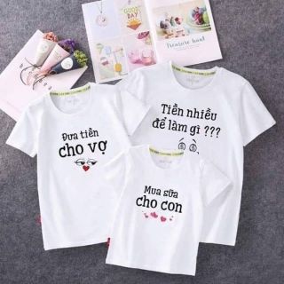 Áo  gia  đình  đủ  size ( combo 3 cai )
