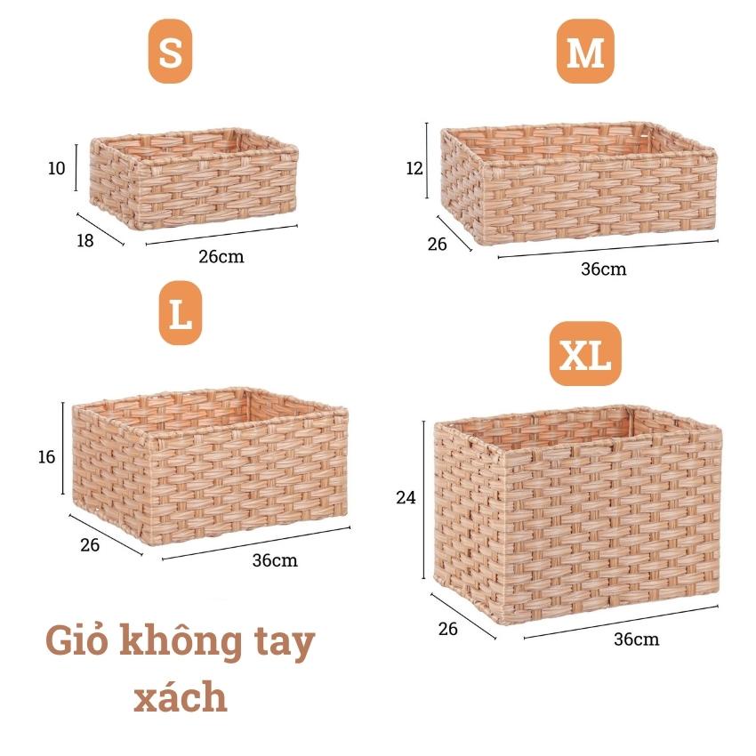 Giỏ đựng đồ đa năng 2023 BAMBOOO ECO rổ đan dụng cụ nhà bếp , sắp xếp nhà cửa decor phù hợp mọi phong cách xuất Nhật