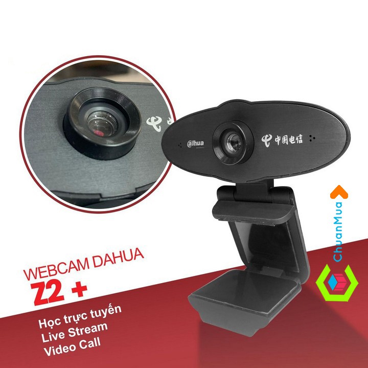 Webcam máy tính Dahua Z2+ phân giải HD 720P tích hợp Micro trò chuyện