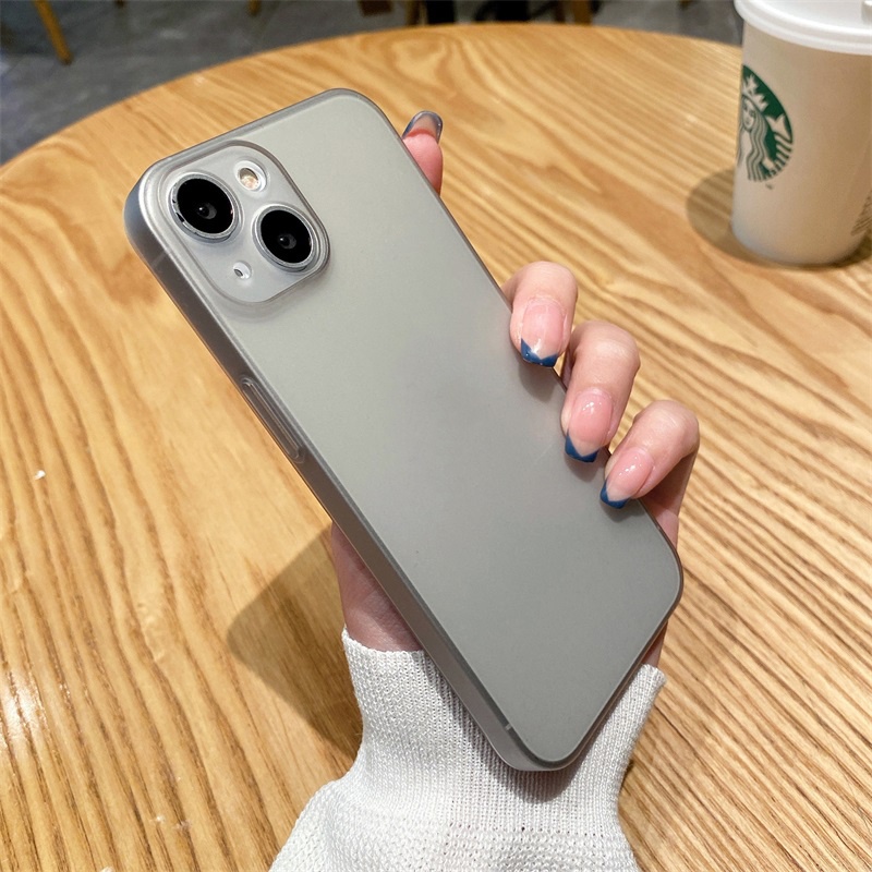 Ốp Điện Thoại Cứng Nhám Trong Suốt 0.3mm Cho iphone 15 14 13 12 11 pro max mini xs xr x 8 7 6 6s plus + se 2020