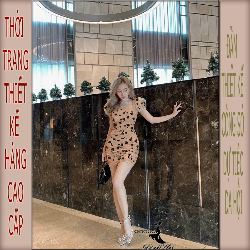 [Freeship 50K] Mẫu hottrend -đầm ôm body, váy ôm body lưới ép nhung thời trang thiết kế | BigBuy360 - bigbuy360.vn