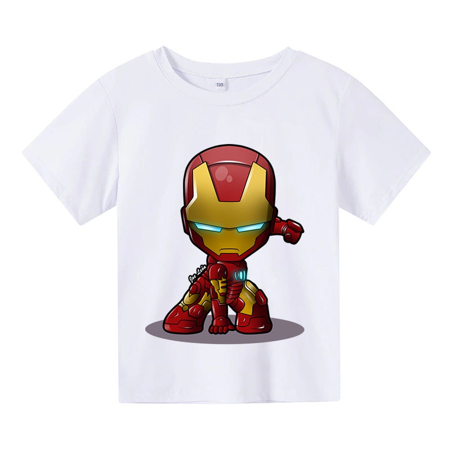 Áo thun cho bé người sắt chibi , 4 màu, có size người lớn, Anam Store