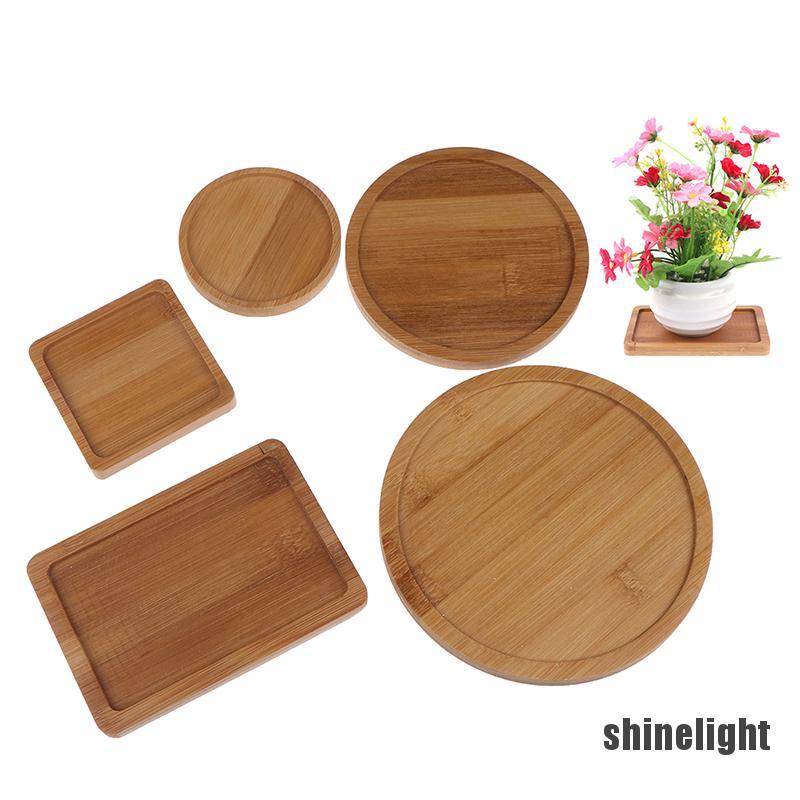 Khay Gỗ Tre Tròn / Vuông Để Trồng Cây