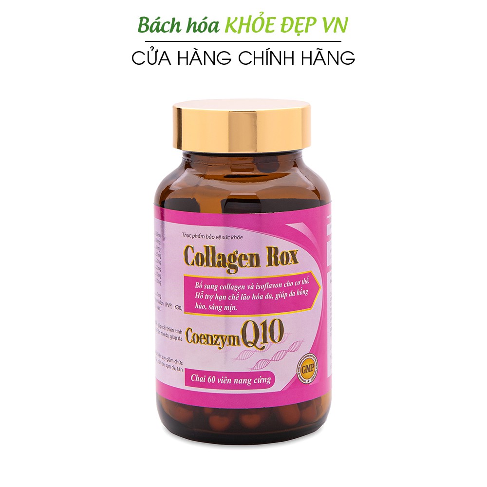 Viên uống đẹp da Collagen Rox Coenzym Q10 tăng nội tiết tố nữ - Hộp 60 viên