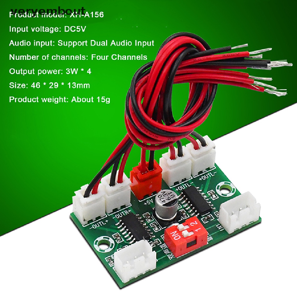 Bảng Mạch Khuếch Đại Âm Thanh Kỹ Thuật Số PAM8403 4 Kênh 3W * 4 DC 5V