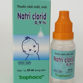 Thuốc nhỏ mắt, mũi Natri clorid 0,9%