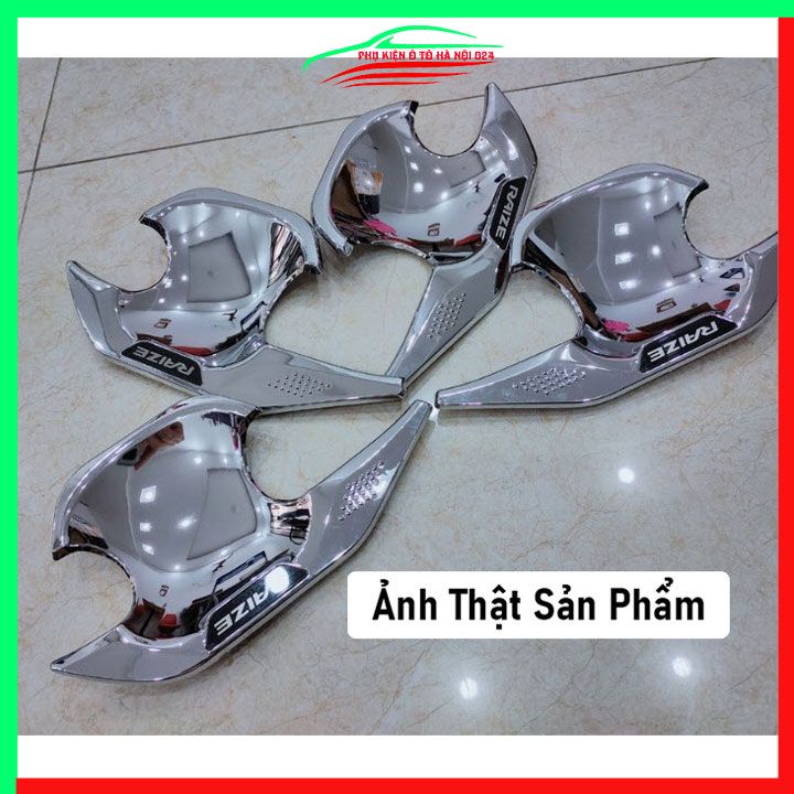 Ốp hõm mạ crom Raize 2021-2023 sáng bóng chống trầy bảo vệ cửa xe ô tô