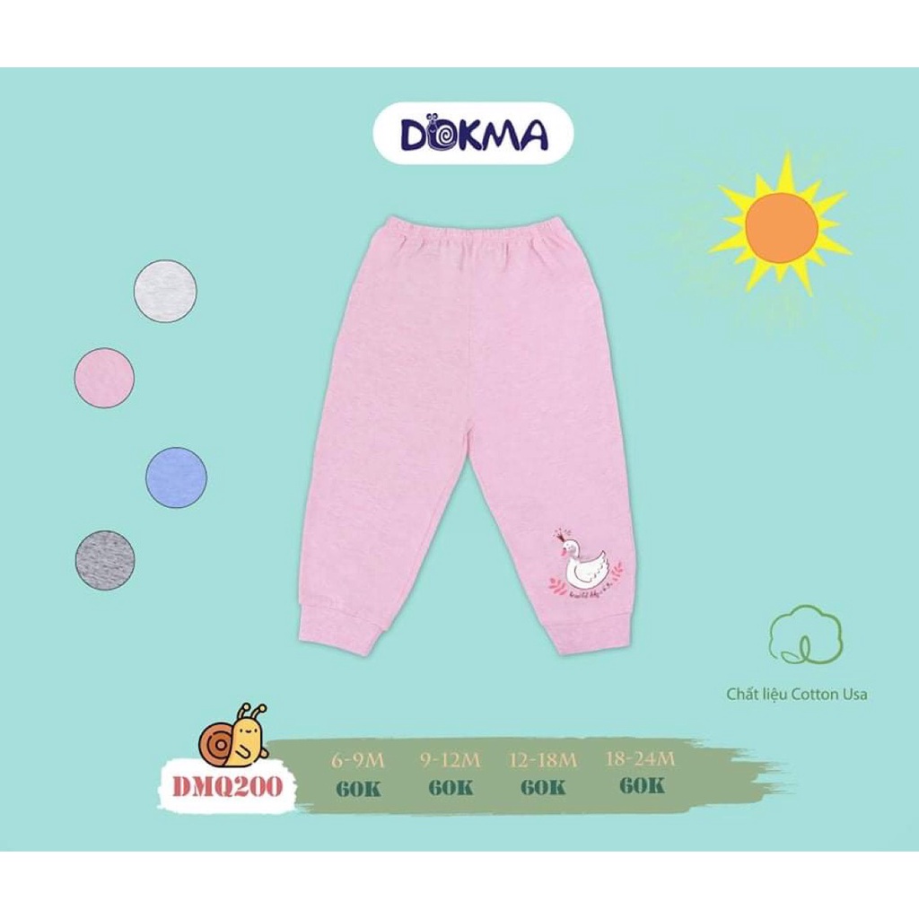 Quần dài cho bé trai thu đông size 6M-24M Dokma sale  DQM200 Lamiha
