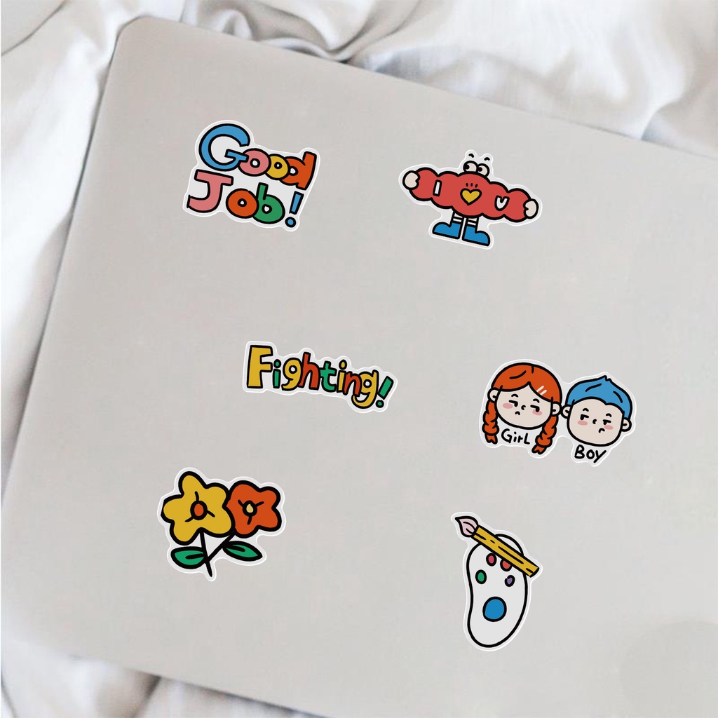 Bộ 40 Miếng Dán Graffiti Chống Thấm Nước Dùng Trang Trí Cho Xe Đẩy/Văn Phòng