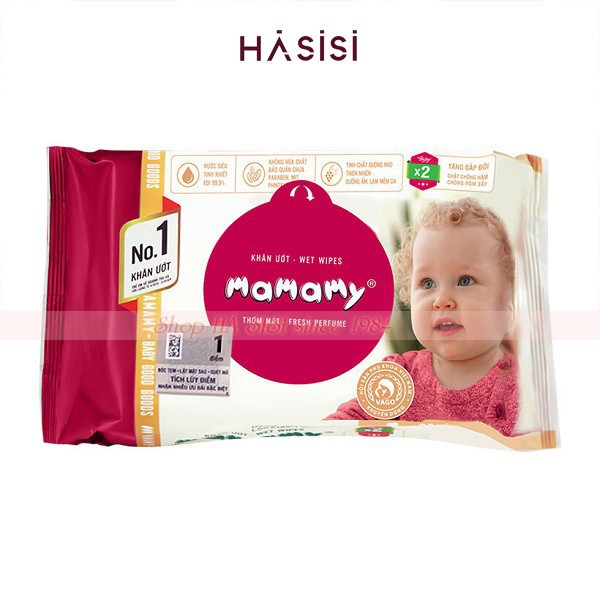 Khăn giấy Ướt Hồng MAMAMY - Wet Wipes - 30 Miếng