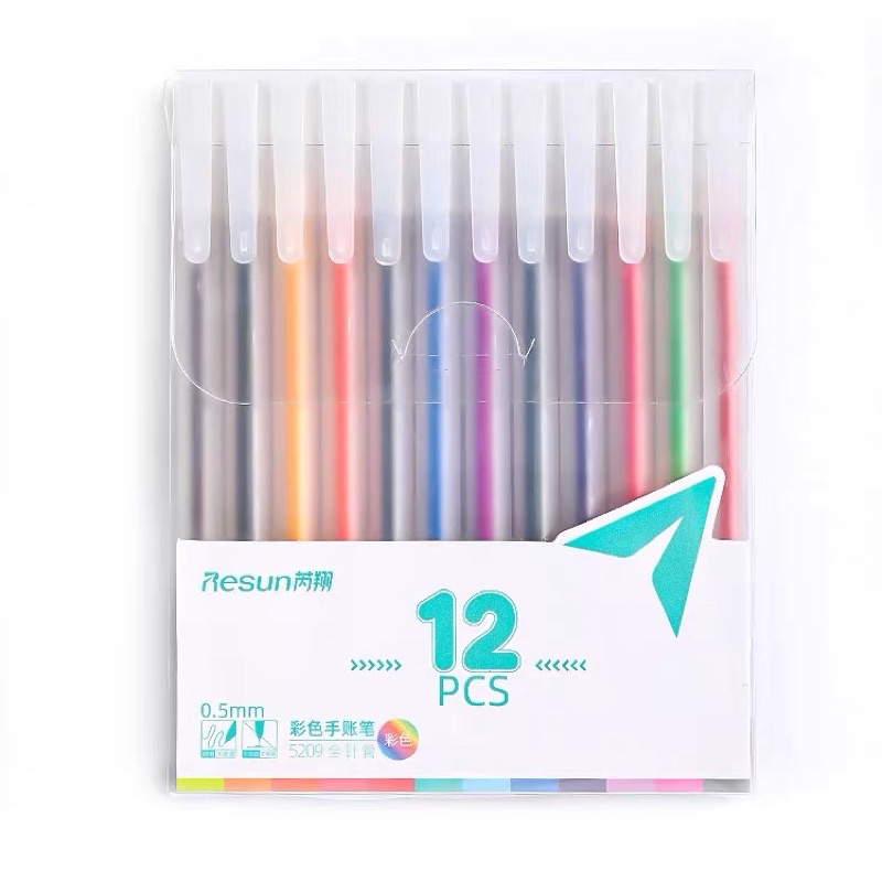 Bộ 12 bút mực line đi nét nhiều màu bản dupe bút Muji