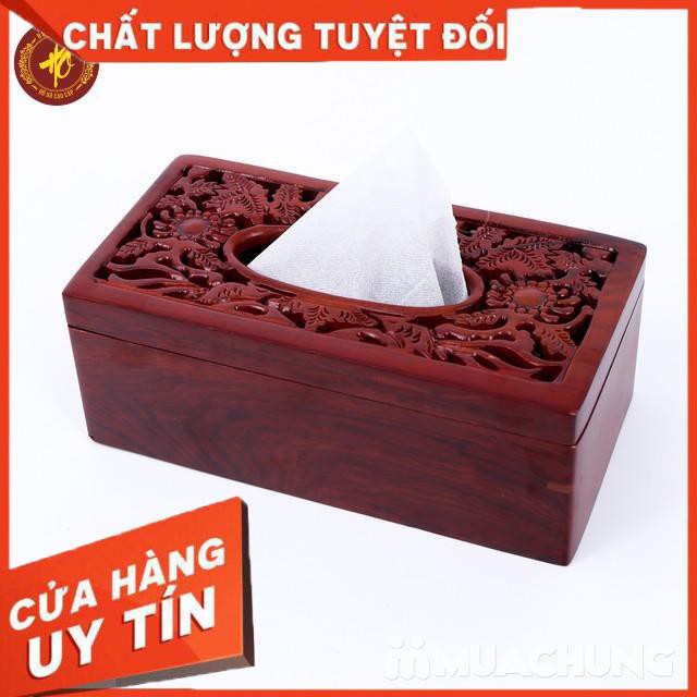 Hộp đựng giấy gỗ hương