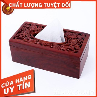 Hộp đựng giấy gỗ hương