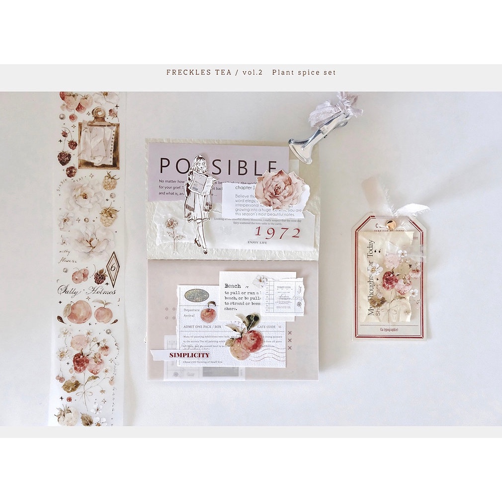 Minyi.corner - Freckles tea - Mẫu Roses and Berries 1 chu kì