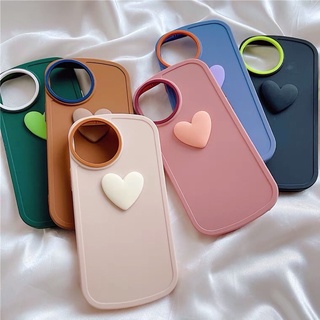 Ốp điện thoại viền tròn camera độc lạ đính trái tim dễ thương 🥰 dành cho Iphone 7plus-13promax