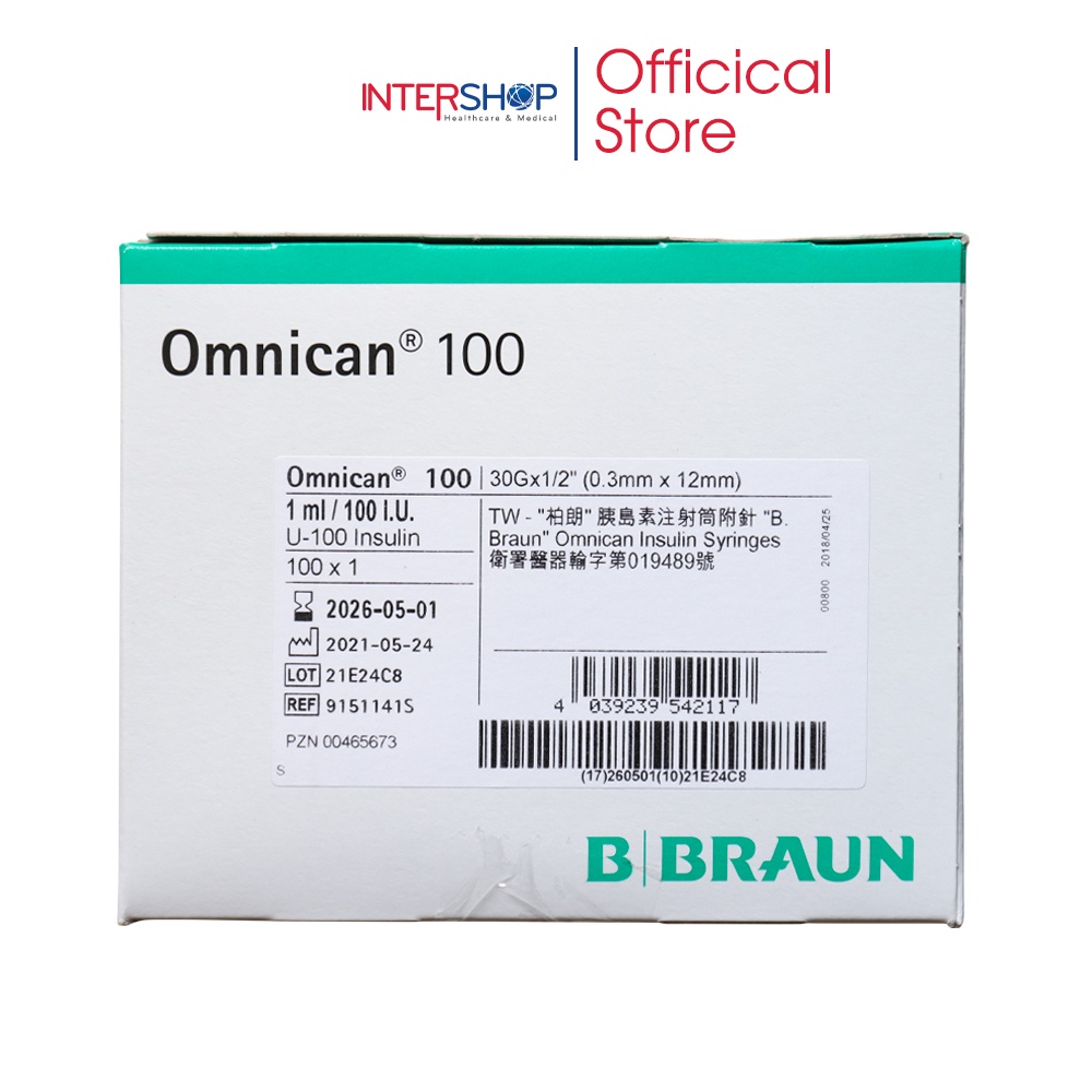 Kim Tiêm Tiểu Đường Omnican 100/50/40 B.Braun Chính Hãng (Hộp 100 Kim)