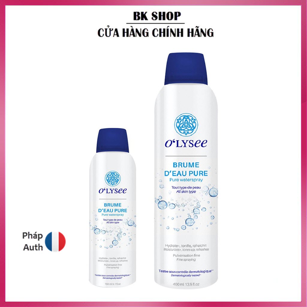 [Date 2023- Pháp] Xịt Khoáng làm mát da, dưỡng ẩm da Olysee Brume D’eau Pure Waterspray