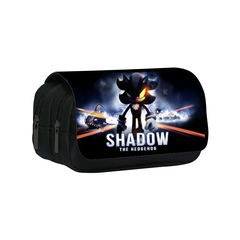 Túi Đựng Bút Hai Lớp Cỡ Lớn In Hoạt Hình Sonic Sonic Dễ Thương Cho Bé