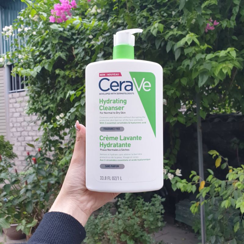 Sẵn Sữa rửa mặt CERAVE HYDRATING CLEANSER bill pháp