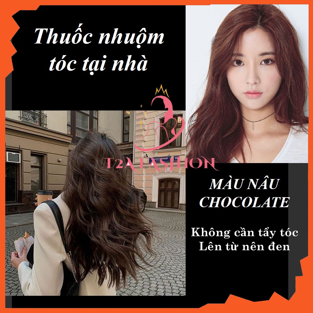 Thuốc nhuộm tóc hàn màu CHOCOLATE tặng kèm oxy và gang tay