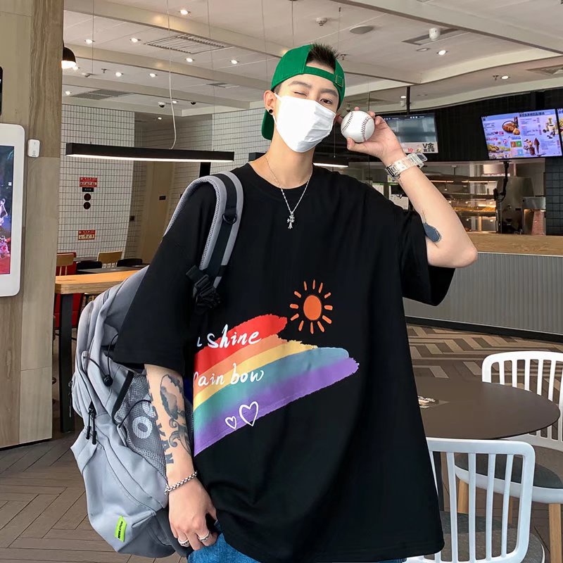 Áo Thun Tay Ngắn Dáng Rộng In Chữ Phong Cách Hip Hop Thời Trang Mùa Hè Cho Nam Giới [M-8XL]