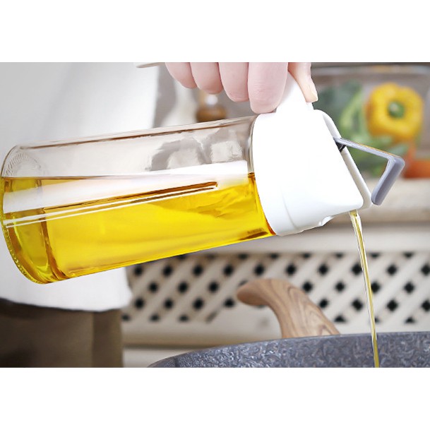 Bình Đựng Dầu Ăn nước mắm xì dầu Tự Động Mở Nắp, không dính miệng