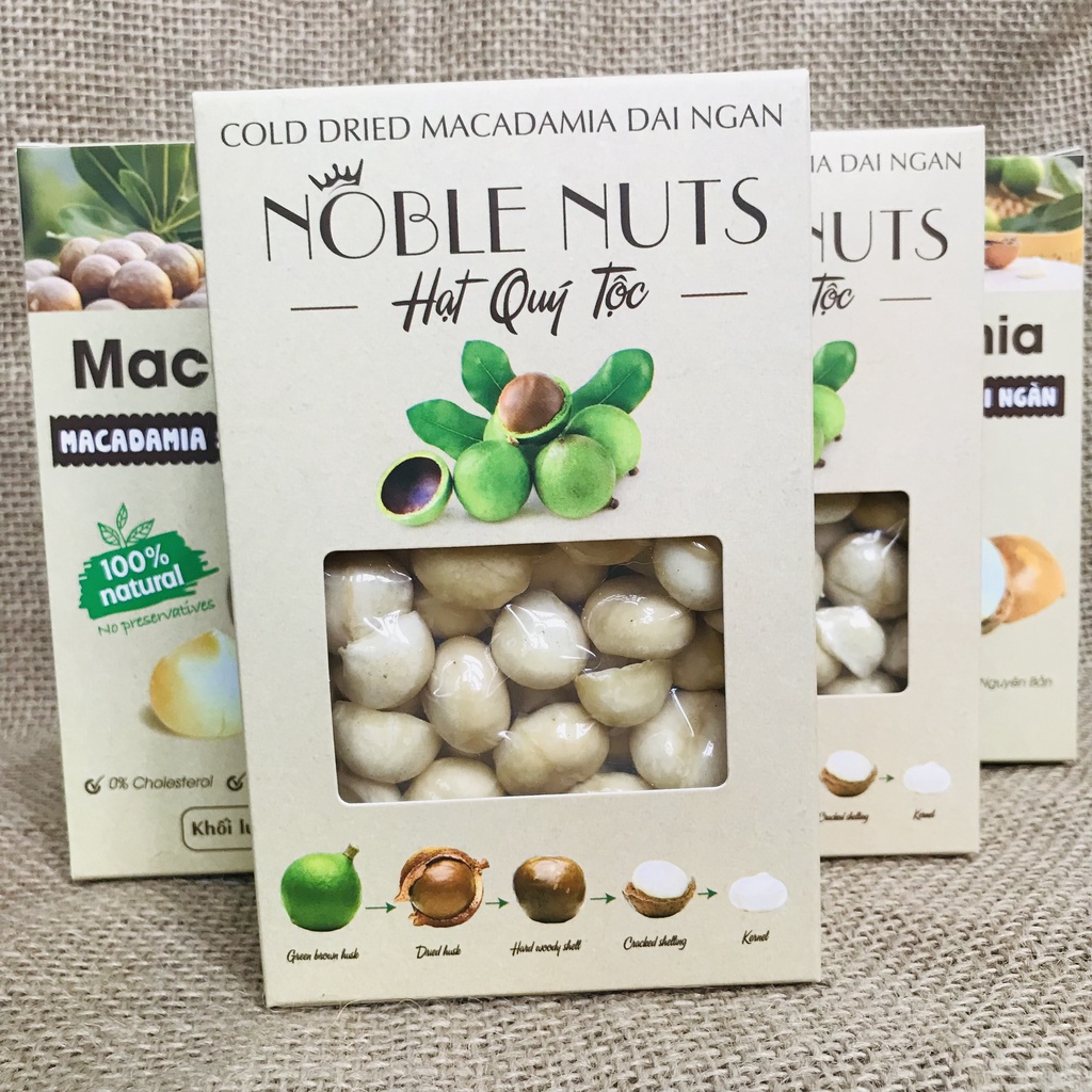 [MACCA NHÂN] HỘP 250G NHÂN HẠT MACCA DAK LAK NOBLE NUTS SẤY LẠNH - QUÀ BIẾU CAO CẤP