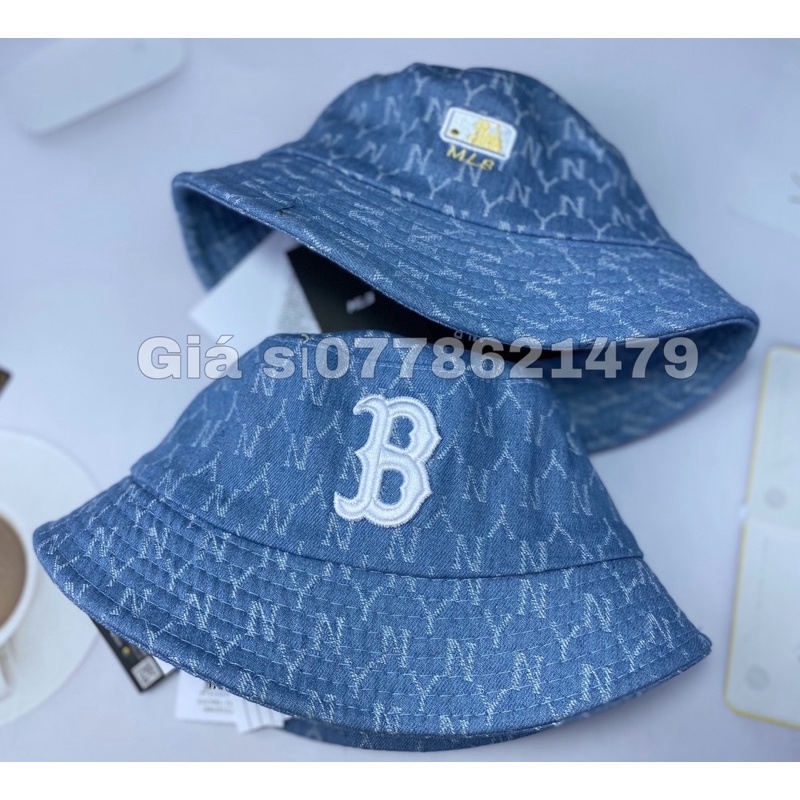 Mũ bo cụp bucket thêu chữ B logo full tem - Nón bo bucket thời trang nam nữ