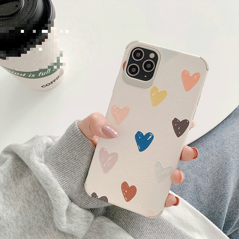 Ốp Điện Thoại Mềm Họa Tiết Trái Tim Cho Iphone 11pro / Max X Xs Xr Se 7 8plus | BigBuy360 - bigbuy360.vn