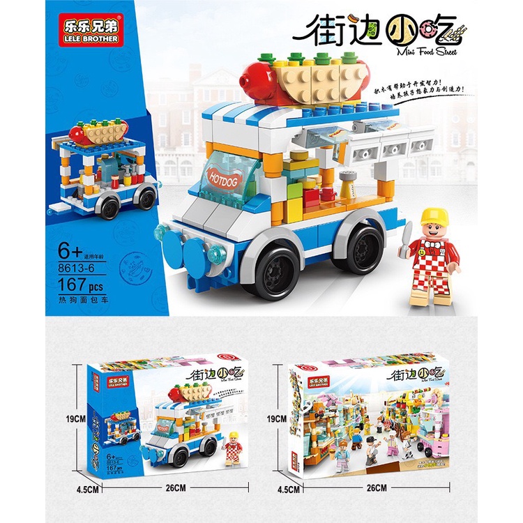 Đồ chơi xếp hình xe bán hàng rong