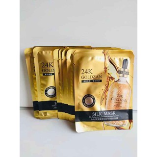 ( 10 miếng) mặt nạ lụa 24k goldzan