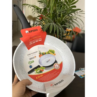 Chảo từ men Đức Rapido 24cm đáy chấm
