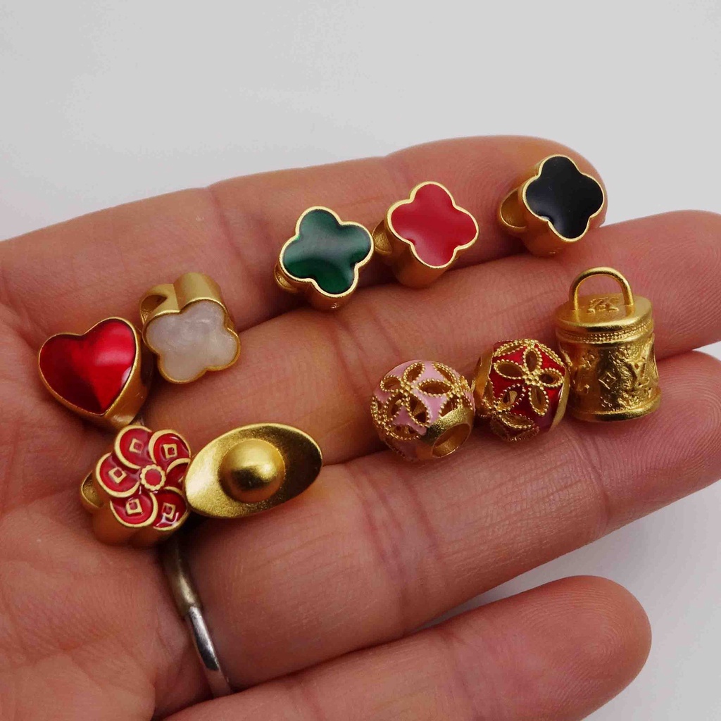 Phụ Kiện Hạt Làm Vòng Tay Bằng Da Phong Cách Trung Hoa Độc Đáo DIY