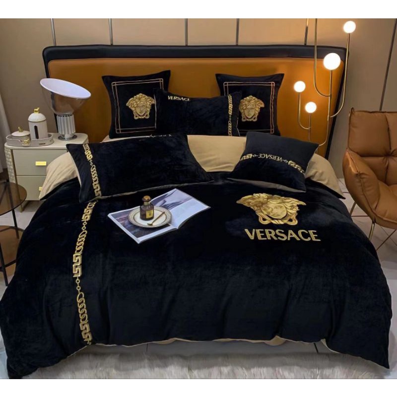 ⚜️👑⚜️bộ chăn ga gối nỉ nhung cao cấp( bộ 6 món)