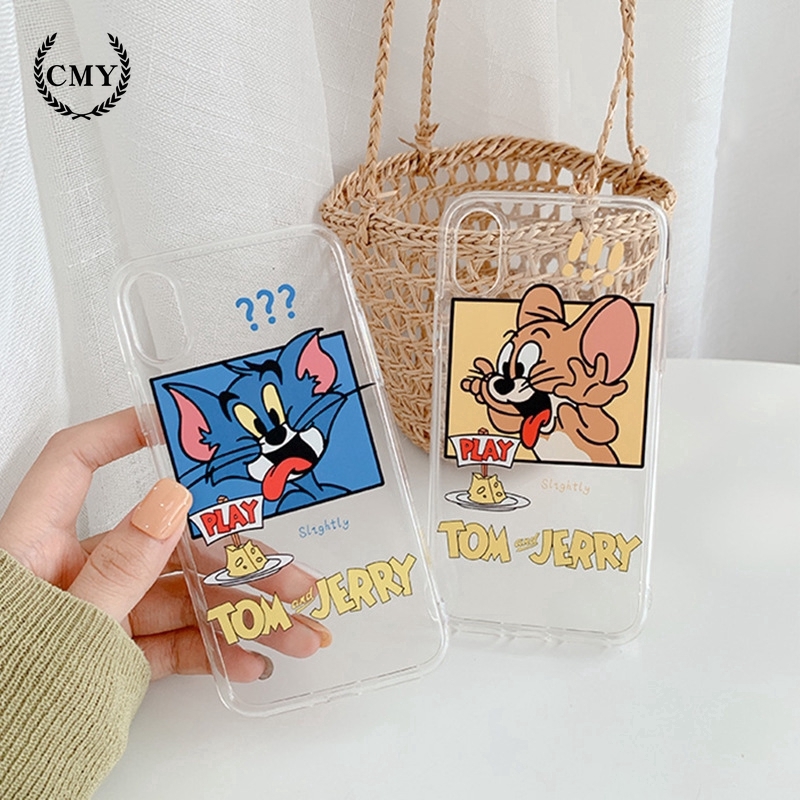Ốp điện thoại in hoạ tiết hoạt hình Tom/Jerry cho iPhone11 11Pro 11pro Max X XR XS XS MAX 6 7 8 plus SE | BigBuy360 - bigbuy360.vn