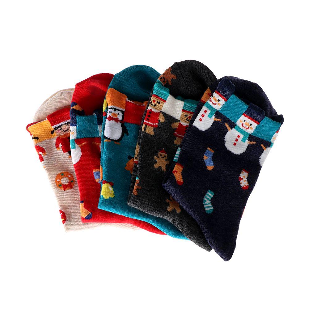 Vớ Cotton Nhiều Màu Sắc Họa Tiết Giáng Sinh Dễ Thương Cho Nữ