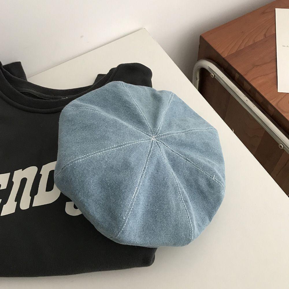 Mũ Beret Denim Phong Cách Cao Bồi Cho Nam Nữ