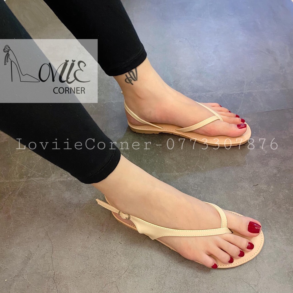 GIÀY SANDAL NỮ LOVIICORNER QUAI KẸP - SANDAL CHIẾN BINH QUAI MẢNH ĐI BIỂN THỜI TRANG S211102 S210515