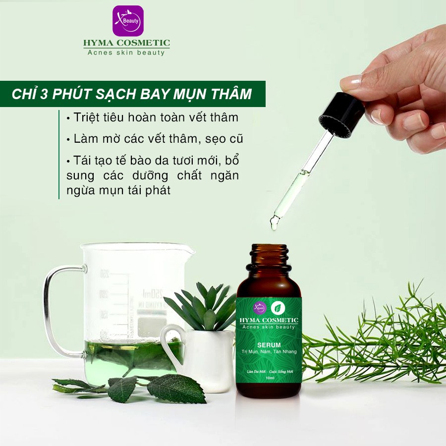 Serum giảm mụn nám sẹo thâm rỗ tàn nhang XBeauty Hyma Acnes chai 30ml/10ml. Dòng kem giảm mụn thâm sẹo rỗ