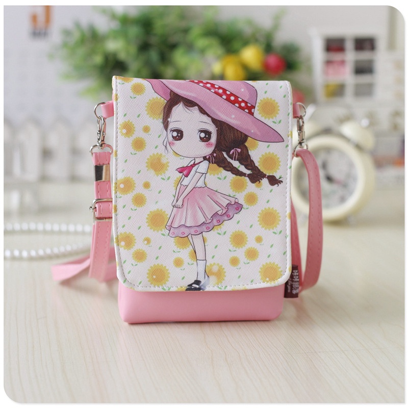 (TH08) Túi Đeo Chéo Họa Tiết Xinh Xắn, Túi Đựng Điện Thoại