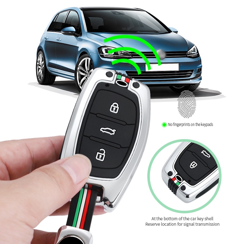 Vỏ Bọc Chìa Khóa Bằng Hợp Kim Kẽm Cho Hyundai Tucson Sonata Creta ix25 ix35 ix45 i10 i20 i30 i40 Verna Solaris Mi Elantra Accent